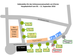 Haltestellen f&uuml;r den Schienenersatzverkehr am