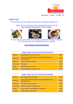 Hei&szlig;er Topf - Fleischerei Schwane