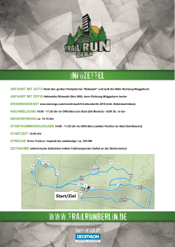 Infozettel - TrailRunBerlin
