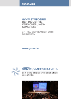 GVNW SYMPoSIUM DER INDUSTRIE