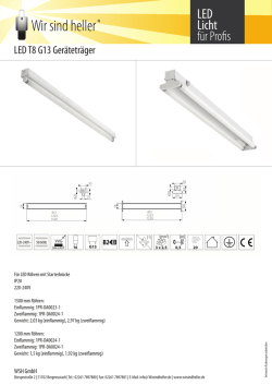 LED T8 G13 Geräteträger