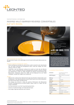 inverse multi barrier reverse convertibles auf wti roh&ouml;l