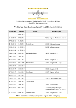 Heimfahrten 2016-2017 - Musikgymnasium Schloss Belvedere