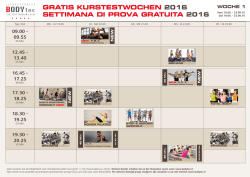 GRATIS KURSTESTWOCHEN 2016 SETTIMANA DI PROVA