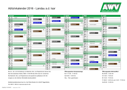 Abfuhrkalender 2016 - Landau ad Isar