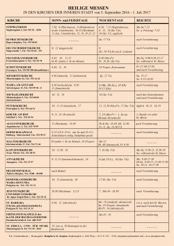 HEILIGE MESSEN - Dompfarre St. Stephan
