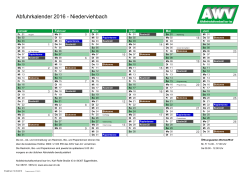 Abfuhrkalender 2016 - Niederviehbach