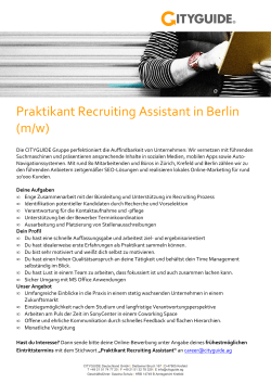 Praktikant Recruiting Assistant in Berlin (m/w)