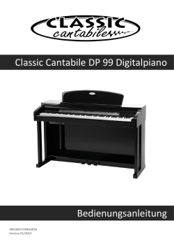 Classic Cantabile DP 99 Digitalpiano Bedienungsanleitung