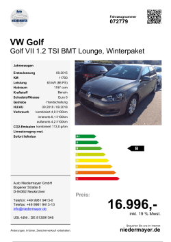 VW Golf - Auto Niedermayer GmbH