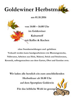 Goldewiner Herbstmarkt