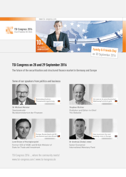 Einladung  - TSI Kongress 2016