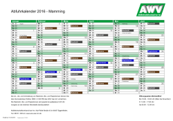Abfuhrkalender 2016 - Mamming - Abfallwirtschaftsverband Isar-Inn