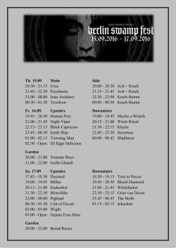 Running Order Aushang