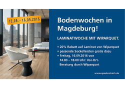 Laminatwoche mit WIPARQUET.