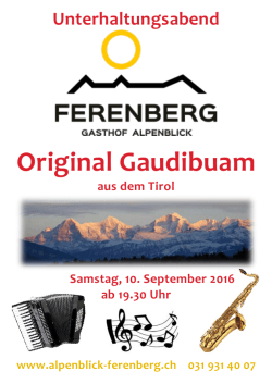 Original Gaudibuam - Alpenblick Ferenberg