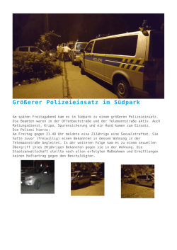 Gr&ouml;&szlig;erer Polizeieinsatz im S&uuml;dpark