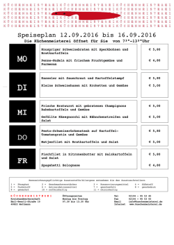 Speiseplan KW 32 2016