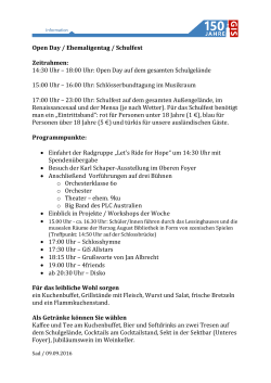 Programm Open Day