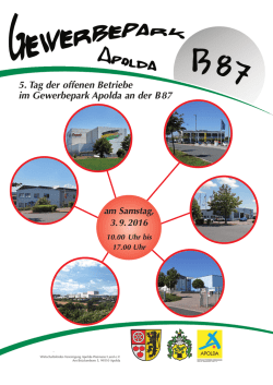 Plakat - Wirtschaftsförder-Vereinigung Apolda – Weimarer Land eV