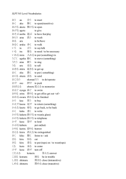 JLPT N5 words 500 PDF - E