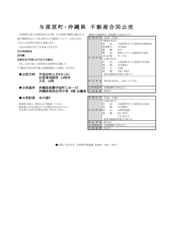 与那原町・沖縄県 不動産合同公売