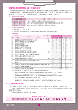 中南地域県民局県税部 TEL 0172&minus;32&minus;1131 内線 228・278 1 農業