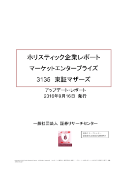 ホリスティック企業レポート