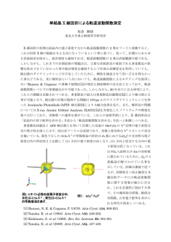 単結晶 X 線回折による軌道波動関数測定