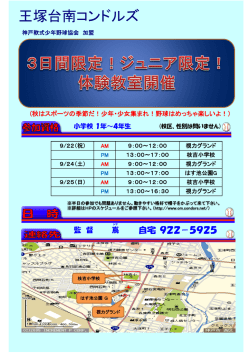 パンフレットPDF - 王塚台南コンドルズ