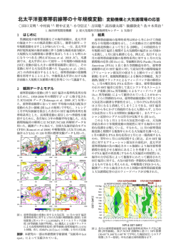 北太平洋亜寒帯前線帯の十年規模変動: 変動機構と大気循環