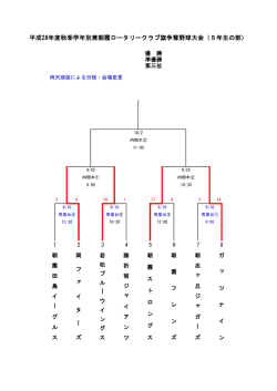 試合結果表
