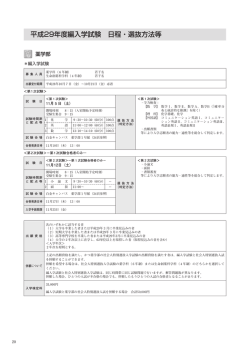 薬学部 編入学試験