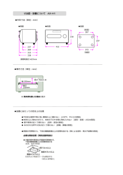 寸法図・設置スペースダウンロード