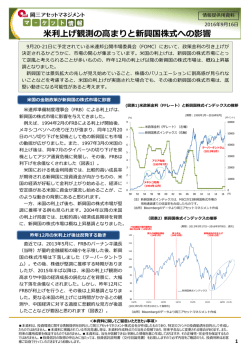 利上げ観測の  まりと新興国株式への影響