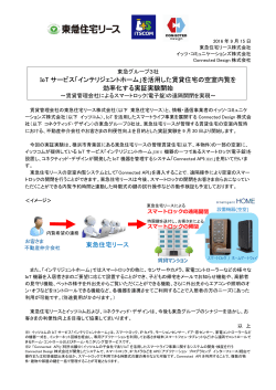 IoT サービス「インテリジェントホーム」を活用した賃貸