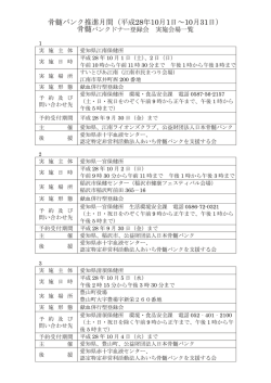骨髄バンク推進月間中の骨髄バンクドナー登録会一覧 [PDF