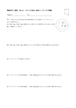 電磁気学Ⅰ補習 No.4-1 ガウスの法則（球形コンデンサの問題）