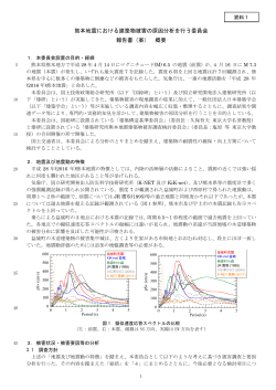 熊本地震における建築物被害の原因分析を行う委員会 報告書（案） 概要