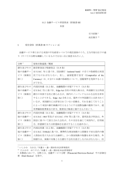 Web解説TPP協定 11.2 金融サービス章留保表（附属書III）米国