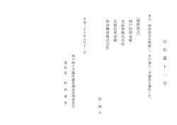 公告第十一号