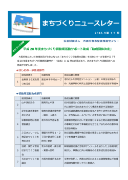 まちづくりニュースレター - 公益財団法人 大阪府都市整備推進センター
