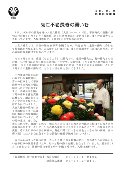 菊に不老長寿の願いを