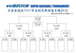SUPER BASEBALL TOURNAMENT 青森県選抜クラブ学童軟式野球