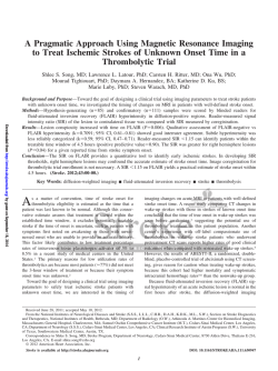 A Pragmatic Approach Using Magnetic Resonance Imaging