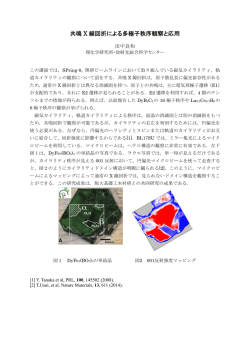 共鳴 X 線回折による多極子秩序観察と応用