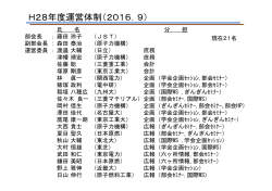 H28年度運営体制（2016．9）