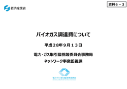 資料6-3 バイオガス調達費について（PDF形式：480KB）