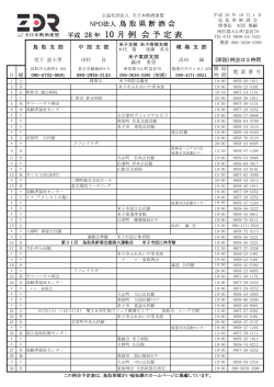 平成 28 年 10 月 例 会 予 定 表