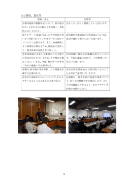 議案に対する意見・質疑および回答